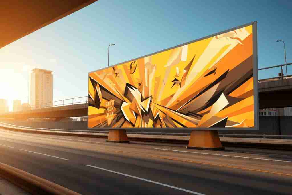 Outsmart the Competition: Top 10 Online Marketing Tools for Business Coaches 7 Billboard with abstract painting