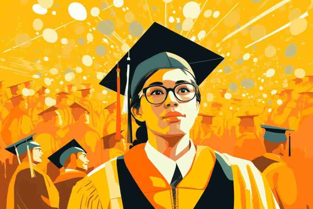 From Burnout to Brilliant: Unleashing New Ideas for Your Social Media Content 2 College Graduate Illustration