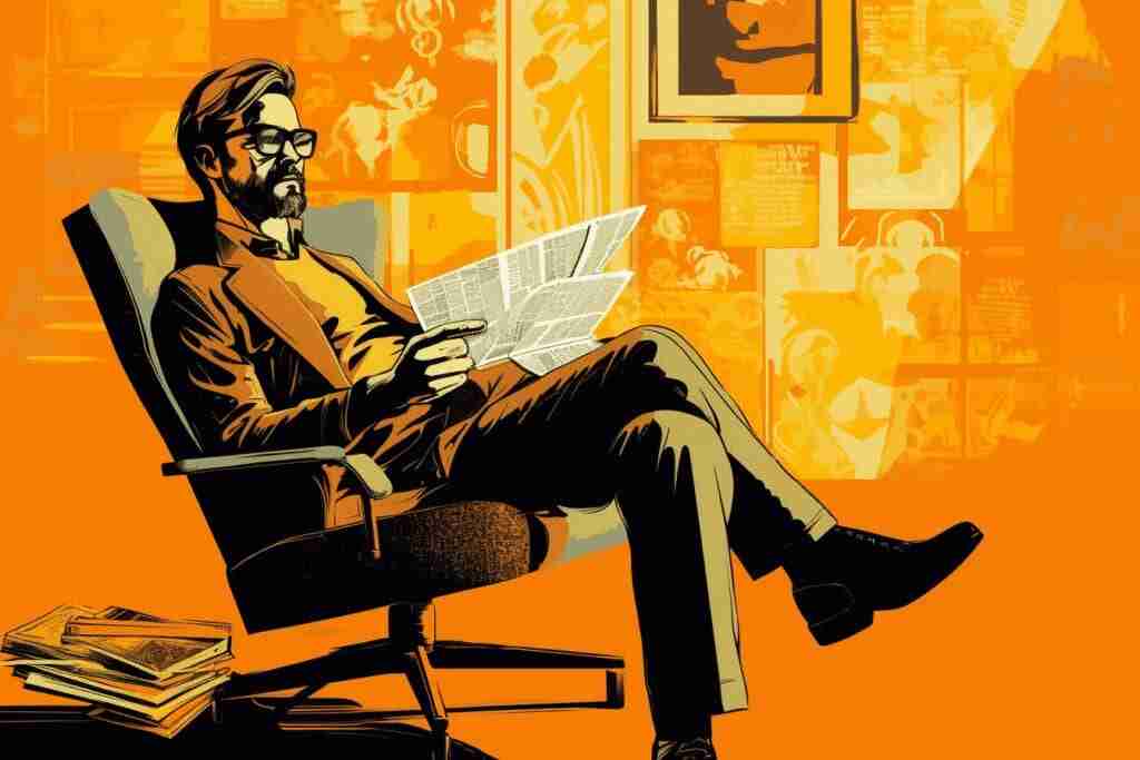 From Burnout to Brilliant: Unleashing New Ideas for Your Social Media Content 6 Man reading a newspaper